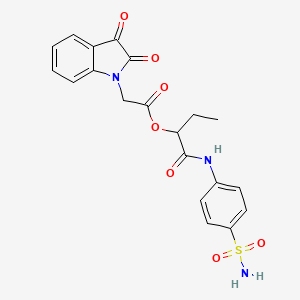 1-({[4-(aminosulfonyl)phenyl]amino}carbonyl)propyl (2,3-dioxo-2,3-dihydro-1H-indol-1-yl)acetate