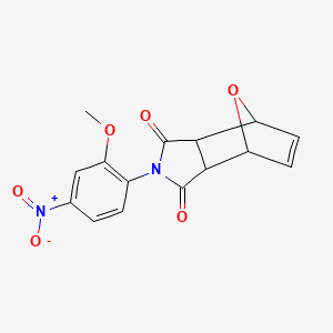 molecular formula C15H12N2O6 B5086396 4-(2-methoxy-4-nitrophenyl)-10-oxa-4-azatricyclo[5.2.1.0~2,6~]dec-8-ene-3,5-dione 
