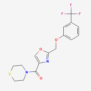 molecular formula C16H15F3N2O3S B5086402 4-[(2-{[3-(trifluoromethyl)phenoxy]methyl}-1,3-oxazol-4-yl)carbonyl]thiomorpholine 