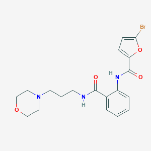 molecular formula C19H22BrN3O4 B508641 5-bromo-N-[2-({[3-(4-morpholinyl)propyl]amino}carbonyl)phenyl]-2-furamide CAS No. 929815-28-1