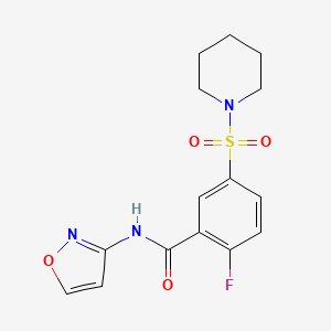 2-fluoro-N-3-isoxazolyl-5-(1-piperidinylsulfonyl)benzamide