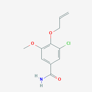 molecular formula C11H12ClNO3 B5086415 4-(allyloxy)-3-chloro-5-methoxybenzamide 