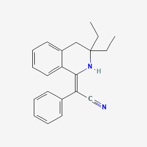 (3,3-diethyl-3,4-dihydro-1(2H)-isoquinolinylidene)(phenyl)acetonitrile