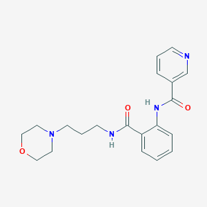 molecular formula C20H24N4O3 B508642 N-[2-({[3-(4-morpholinyl)propyl]amino}carbonyl)phenyl]nicotinamide CAS No. 929844-53-1