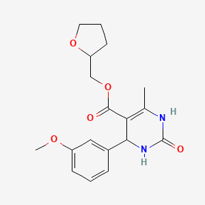 molecular formula C18H22N2O5 B5086423 tetrahydro-2-furanylmethyl 4-(3-methoxyphenyl)-6-methyl-2-oxo-1,2,3,4-tetrahydro-5-pyrimidinecarboxylate 