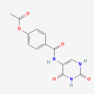 molecular formula C13H11N3O5 B5086433 4-{[(2,4-dioxo-1,2,3,4-tetrahydro-5-pyrimidinyl)amino]carbonyl}phenyl acetate 