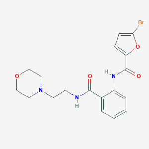 molecular formula C18H20BrN3O4 B508644 5-bromo-N-[2-({[2-(4-morpholinyl)ethyl]amino}carbonyl)phenyl]-2-furamide CAS No. 929822-57-1