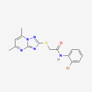 molecular formula C15H14BrN5OS B5086440 N-(2-bromophenyl)-2-[(5,7-dimethyl[1,2,4]triazolo[1,5-a]pyrimidin-2-yl)thio]acetamide 