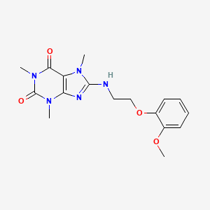 8-{[2-(2-methoxyphenoxy)ethyl]amino}-1,3,7-trimethyl-3,7-dihydro-1H-purine-2,6-dione