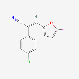 molecular formula C13H7ClINO B5086472 2-(4-chlorophenyl)-3-(5-iodo-2-furyl)acrylonitrile 