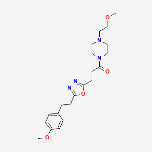 1-(2-methoxyethyl)-4-(3-{5-[2-(4-methoxyphenyl)ethyl]-1,3,4-oxadiazol-2-yl}propanoyl)piperazine