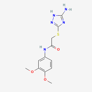 molecular formula C12H15N5O3S B5086487 2-[(5-amino-4H-1,2,4-triazol-3-yl)thio]-N-(3,4-dimethoxyphenyl)acetamide 