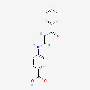 4-[(3-oxo-3-phenyl-1-propen-1-yl)amino]benzoic acid