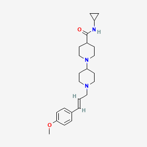 molecular formula C24H35N3O2 B5086507 N-cyclopropyl-1'-[(2E)-3-(4-methoxyphenyl)-2-propen-1-yl]-1,4'-bipiperidine-4-carboxamide 