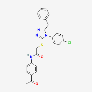 molecular formula C25H21ClN4O2S B5086512 N-(4-acetylphenyl)-2-{[5-benzyl-4-(4-chlorophenyl)-4H-1,2,4-triazol-3-yl]thio}acetamide 
