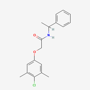 2-(4-chloro-3,5-dimethylphenoxy)-N-(1-phenylethyl)acetamide