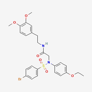 molecular formula C26H29BrN2O6S B5086598 N~2~-[(4-bromophenyl)sulfonyl]-N~1~-[2-(3,4-dimethoxyphenyl)ethyl]-N~2~-(4-ethoxyphenyl)glycinamide 