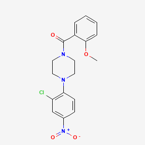 molecular formula C18H18ClN3O4 B5086609 1-(2-chloro-4-nitrophenyl)-4-(2-methoxybenzoyl)piperazine 