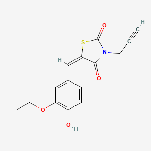 5-(3-ethoxy-4-hydroxybenzylidene)-3-(2-propyn-1-yl)-1,3-thiazolidine-2,4-dione