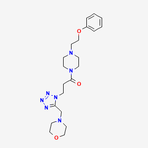 molecular formula C21H31N7O3 B5086632 4-[(1-{3-oxo-3-[4-(2-phenoxyethyl)-1-piperazinyl]propyl}-1H-tetrazol-5-yl)methyl]morpholine 
