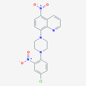 8-[4-(4-chloro-2-nitrophenyl)-1-piperazinyl]-5-nitroquinoline