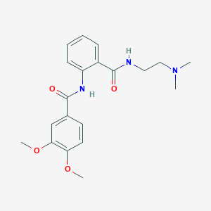 molecular formula C20H25N3O4 B508664 N-(2-{[2-(dimethylamino)ethyl]carbamoyl}phenyl)-3,4-dimethoxybenzamide CAS No. 947912-91-6