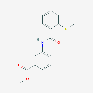 molecular formula C16H15NO3S B5086647 methyl 3-{[2-(methylthio)benzoyl]amino}benzoate 