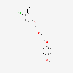 molecular formula C20H25ClO4 B5086660 1-chloro-4-{2-[2-(4-ethoxyphenoxy)ethoxy]ethoxy}-2-ethylbenzene 