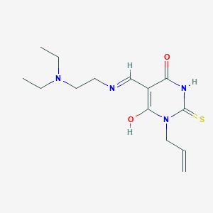 molecular formula C14H22N4O2S B5086704 1-allyl-5-({[2-(diethylamino)ethyl]amino}methylene)-2-thioxodihydro-4,6(1H,5H)-pyrimidinedione 