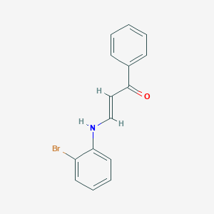 molecular formula C15H12BrNO B5086709 3-[(2-bromophenyl)amino]-1-phenyl-2-propen-1-one 