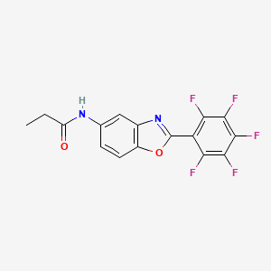 N-[2-(pentafluorophenyl)-1,3-benzoxazol-5-yl]propanamide
