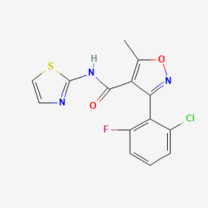 3-(2-chloro-6-fluorophenyl)-5-methyl-N-1,3-thiazol-2-yl-4-isoxazolecarboxamide