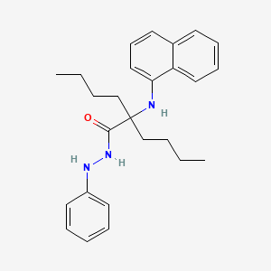 molecular formula C26H33N3O B5086730 2-butyl-2-(1-naphthylamino)-N'-phenylhexanohydrazide 