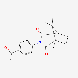 molecular formula C18H21NO3 B5086744 3-(4-acetylphenyl)-1,8,8-trimethyl-3-azabicyclo[3.2.1]octane-2,4-dione 