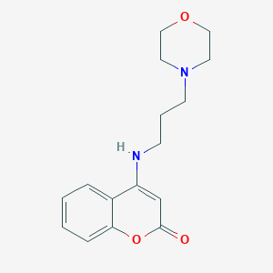 molecular formula C16H20N2O3 B508675 4-{[3-(4-morpholinyl)propyl]amino}-2H-chromen-2-one CAS No. 929831-40-3