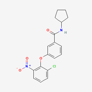 molecular formula C18H17ClN2O4 B5086754 3-(2-chloro-6-nitrophenoxy)-N-cyclopentylbenzamide 