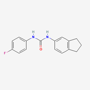 molecular formula C16H15FN2O B5086781 N-(2,3-dihydro-1H-inden-5-yl)-N'-(4-fluorophenyl)urea 