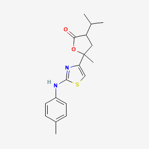 3-isopropyl-5-methyl-5-{2-[(4-methylphenyl)amino]-1,3-thiazol-4-yl}dihydro-2(3H)-furanone