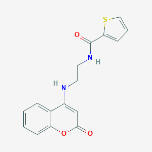 molecular formula C16H14N2O3S B508681 N-(2-((2-oxo-2H-chromen-4-yl)amino)ethyl)thiophene-2-carboxamide CAS No. 929835-05-2