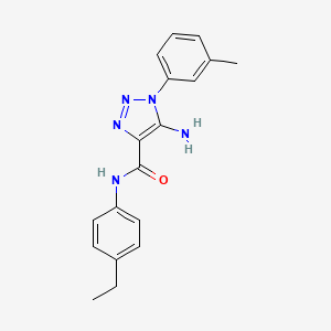 molecular formula C18H19N5O B5086812 5-amino-N-(4-ethylphenyl)-1-(3-methylphenyl)-1H-1,2,3-triazole-4-carboxamide 