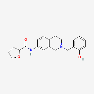 molecular formula C21H24N2O3 B5086827 N-[2-(2-hydroxybenzyl)-1,2,3,4-tetrahydro-7-isoquinolinyl]tetrahydro-2-furancarboxamide 