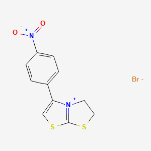 molecular formula C11H9BrN2O2S2 B5086832 5-(4-nitrophenyl)-2,3-dihydro[1,3]thiazolo[2,3-b][1,3]thiazol-4-ium bromide CAS No. 5969-42-6