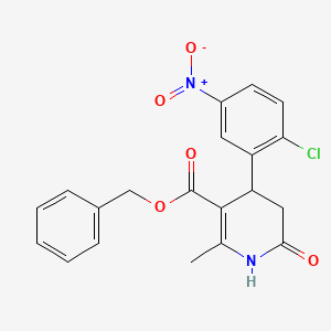 molecular formula C20H17ClN2O5 B5086845 benzyl 4-(2-chloro-5-nitrophenyl)-2-methyl-6-oxo-1,4,5,6-tetrahydro-3-pyridinecarboxylate 