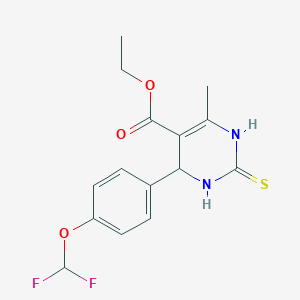 ethyl 4-[4-(difluoromethoxy)phenyl]-6-methyl-2-thioxo-1,2,3,4-tetrahydro-5-pyrimidinecarboxylate