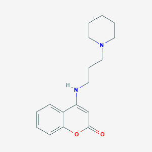 molecular formula C17H22N2O2 B508686 4-{[3-(1-piperidinyl)propyl]amino}-2H-chromen-2-one CAS No. 947897-98-5