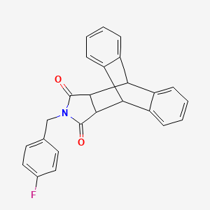 17-(4-fluorobenzyl)-17-azapentacyclo[6.6.5.0~2,7~.0~9,14~.0~15,19~]nonadeca-2,4,6,9,11,13-hexaene-16,18-dione