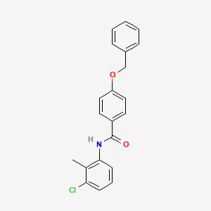 molecular formula C21H18ClNO2 B5086906 4-(benzyloxy)-N-(3-chloro-2-methylphenyl)benzamide 