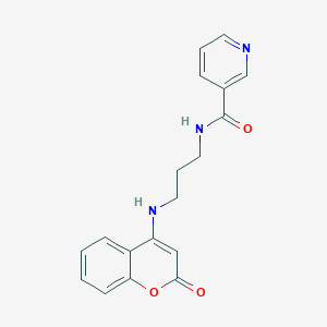 N-(3-((2-oxo-2H-chromen-4-yl)amino)propyl)nicotinamide
