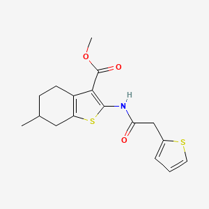 molecular formula C17H19NO3S2 B5086931 methyl 6-methyl-2-[(2-thienylacetyl)amino]-4,5,6,7-tetrahydro-1-benzothiophene-3-carboxylate 