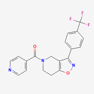 molecular formula C19H14F3N3O2 B5086965 5-isonicotinoyl-3-[4-(trifluoromethyl)phenyl]-4,5,6,7-tetrahydroisoxazolo[4,5-c]pyridine 